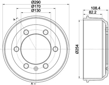 Тормозный барабан HELLA PAGID 8DT 355 300-521