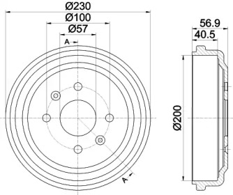 Тормозный барабан HELLA PAGID 8DT 355 300-961