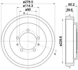 Тормозный барабан HELLA PAGID 8DT 355 302-431