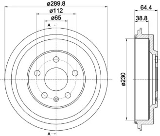 Тормозный барабан HELLA PAGID 8DT 355 302-561