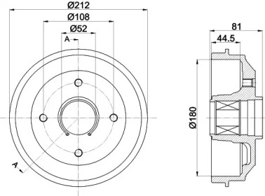 Тормозный барабан HELLA PAGID 8DT 355 302-821