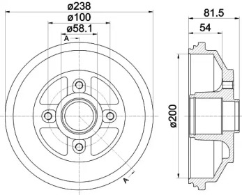 Тормозный барабан HELLA PAGID 8DT 355 302-941