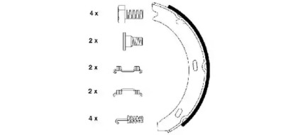 Комлект тормозных накладок HELLA PAGID 8DA 355 050-341