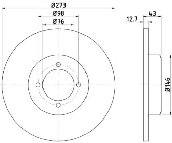 Тормозной диск HELLA PAGID 8DD 355 100-151