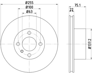 Тормозной диск HELLA PAGID 8DD 355 100-251