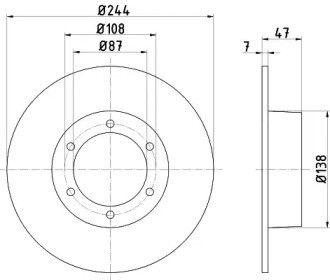 Тормозной диск HELLA PAGID 8DD 355 100-281