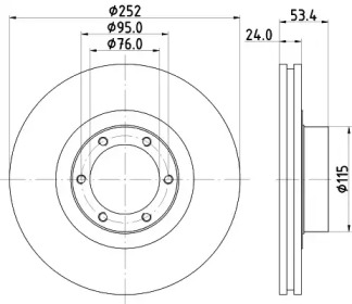 Тормозной диск HELLA PAGID 8DD 355 100-331