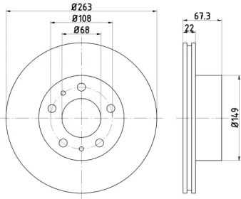 Тормозной диск HELLA PAGID 8DD 355 100-341