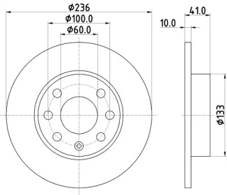 Тормозной диск HELLA PAGID 8DD 355 100-411