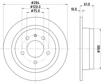 Тормозной диск HELLA PAGID 8DD 355 100-511