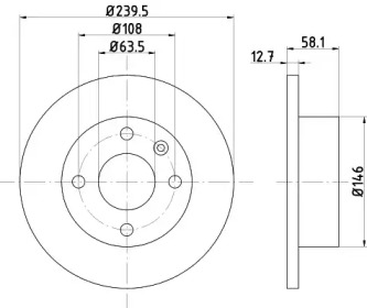 Тормозной диск HELLA PAGID 8DD 355 100-561