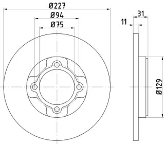 Тормозной диск HELLA PAGID 8DD 355 100-771