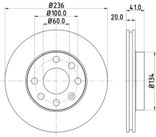 Тормозной диск HELLA PAGID 8DD 355 100-821