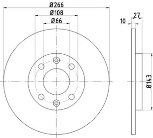 Тормозной диск HELLA PAGID 8DD 355 100-851