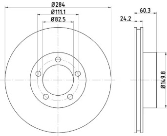 Тормозной диск HELLA PAGID 8DD 355 100-911