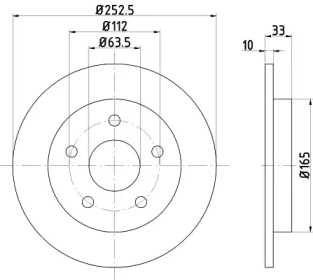 Тормозной диск HELLA PAGID 8DD 355 100-971