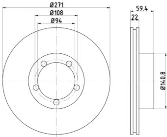 Тормозной диск HELLA PAGID 8DD 355 101-021