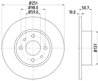 Тормозной диск HELLA PAGID 8DD 355 101-091