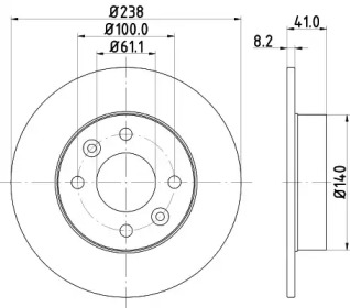 Тормозной диск HELLA PAGID 8DD 355 101-221