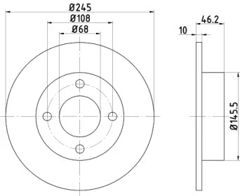 Тормозной диск HELLA PAGID 8DD 355 101-371