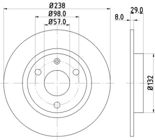 Тормозной диск HELLA PAGID 8DD 355 101-451