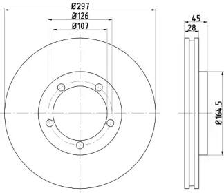 Тормозной диск HELLA PAGID 8DD 355 101-571