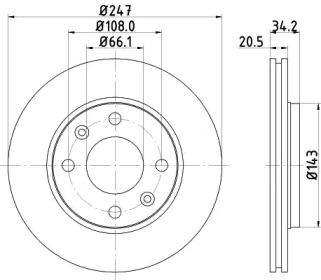 Тормозной диск HELLA PAGID 8DD 355 101-801