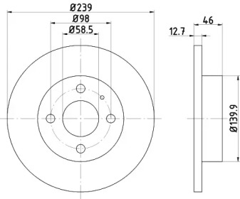 Тормозной диск HELLA PAGID 8DD 355 101-861