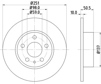 Тормозной диск HELLA PAGID 8DD 355 101-971