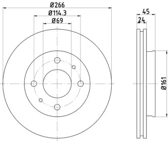 Тормозной диск HELLA PAGID 8DD 355 102-011