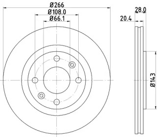 Тормозной диск HELLA PAGID 8DD 355 102-051