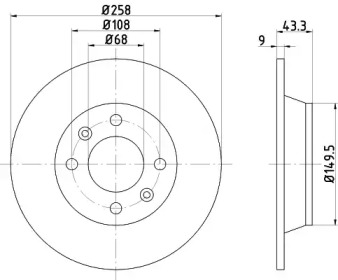 Тормозной диск HELLA PAGID 8DD 355 102-091