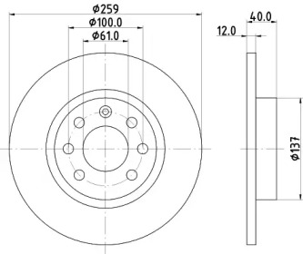 Тормозной диск HELLA PAGID 8DD 355 102-201