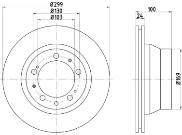 Тормозной диск HELLA PAGID 8DD 355 102-321