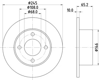 Тормозной диск HELLA PAGID 8DD 355 102-441