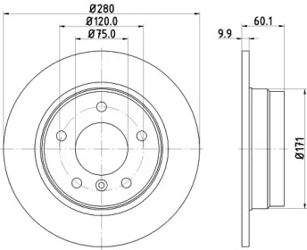 Тормозной диск HELLA PAGID 8DD 355 102-602