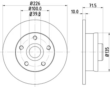 Тормозной диск HELLA PAGID 8DD 355 122-362