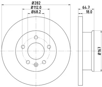 Тормозной диск HELLA PAGID 8DD 355 102-891