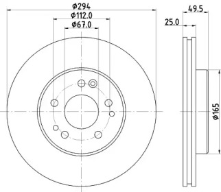 Тормозной диск HELLA PAGID 8DD 355 103-031