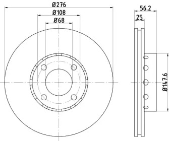 Тормозной диск HELLA PAGID 8DD 355 103-081