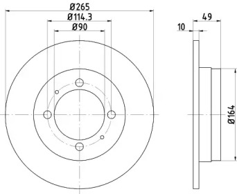 Тормозной диск HELLA PAGID 8DD 355 103-301