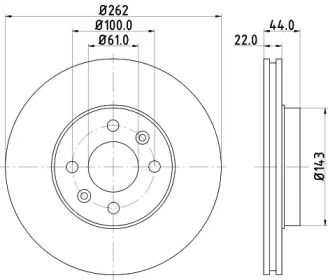 Тормозной диск HELLA PAGID 8DD 355 103-491