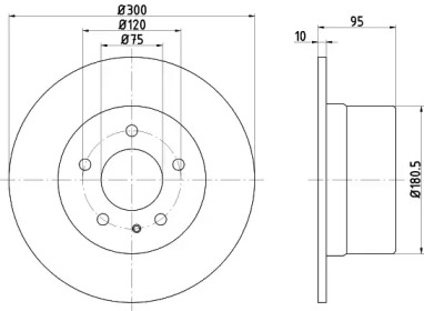 Тормозной диск HELLA PAGID 8DD 355 103-791