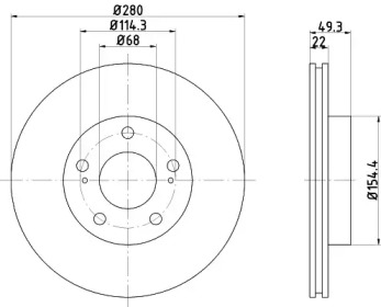 Тормозной диск HELLA PAGID 8DD 355 103-991