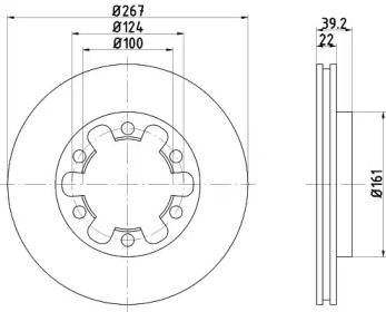 Тормозной диск HELLA PAGID 8DD 355 104-011