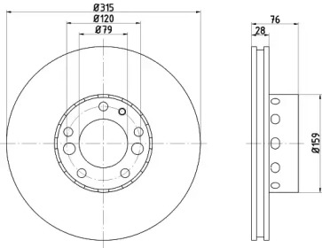 Тормозной диск HELLA PAGID 8DD 355 104-071