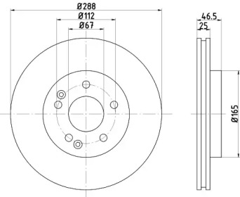 Тормозной диск HELLA PAGID 8DD 355 104-301