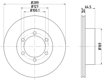 Тормозной диск HELLA PAGID 8DD 355 104-761