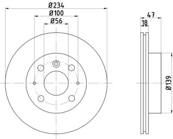 Тормозной диск HELLA PAGID 8DD 355 104-841