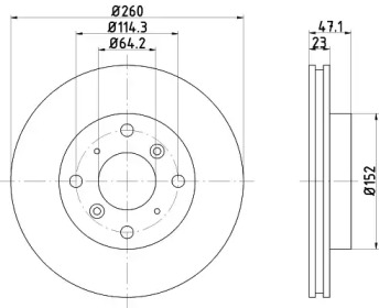 Тормозной диск HELLA PAGID 8DD 355 104-981